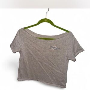 Hollister Light Gray Crop Top